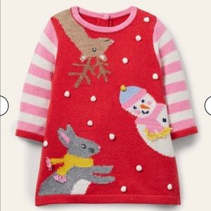 NWT mini boden Logo Knitted Dress